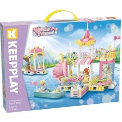   QMAN® 36013 Keeppley - Lego-kompatibilis építőjáték lányoknak - 402 db építőkocka - Hercegnői hajókiránsulás