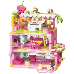   QMAN® 42111 - legó-kompatibilis építőjáték lányoknak - 580 db építőkocka - 3 az 1-ben, édes álom megaház