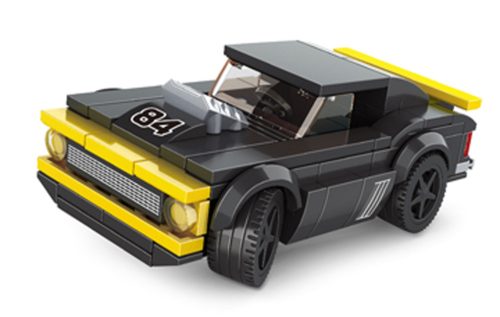 WANGE® 2884 - lego-kompatibilis építőjáték - 119 db építőkocka - Supercar fekete/sárga sportkocsi