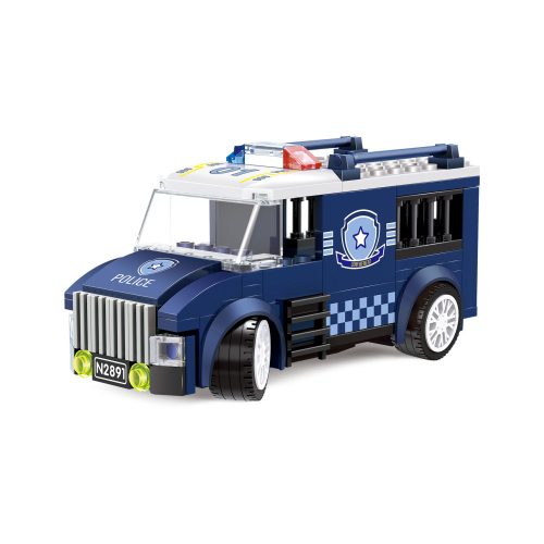 WANGE® 2891 | lego-kompatibilis építőjáték | 99 db építőkocka | Rabszállító rendőr teherautó