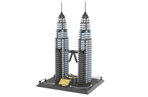 WANGE® 5213 | lego-kompatibilis építőjáték | 1175 db építőkocka | Petronas tornyok Kuala Lumpur – Malájzia