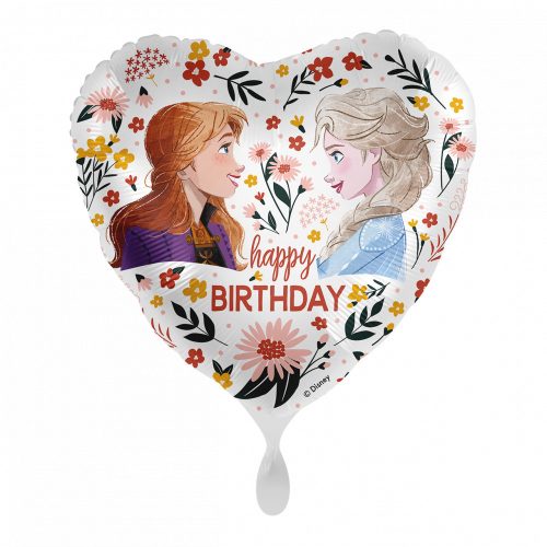 Disney Jégvarázs Floral Happy Birthday fólia lufi 43 cm