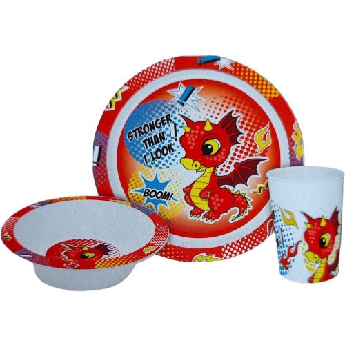 Dragon, Sárkány BOOM étkészlet, micro műanyag szett Dobozban