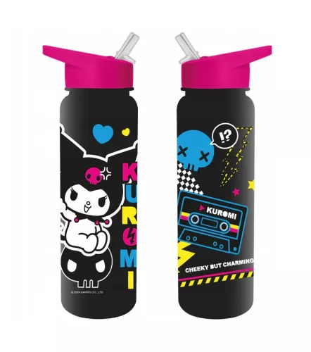 Hello Kitty Kuromi Punk műanyag szívószálas kulacs 700 ml