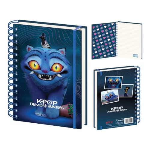 K-pop Démonvadászok Derpy 3D  spirál notesz, vonalas füzet A5