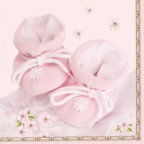 Babaváró Little Pink Shoes szalvéta 20 db-os 33x33 cm