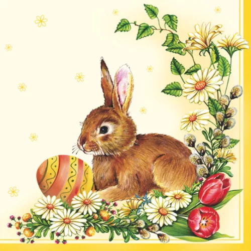 Húsvét Egg & Hare szalvéta 20 db-os 33x33 cm