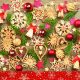 Karácsony Wooden Decorations szalvéta 20 db-os 33x33 cm