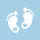 Babaváró Little Feet Blue szalvéta 20 db-os 33x33 cm