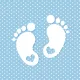 Babaváró Little Feet Blue szalvéta 20 db-os 33x33 cm
