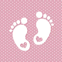 Babaváró Little Feet Pink szalvéta 20 db-os 33x33 cm