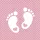 Babaváró Little Feet Pink szalvéta 20 db-os 33x33 cm