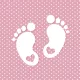 Babaváró Little Feet Pink szalvéta 20 db-os 33x33 cm