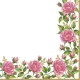 Virág Frame with Garden Roses szalvéta 20 db-os 33x33 cm