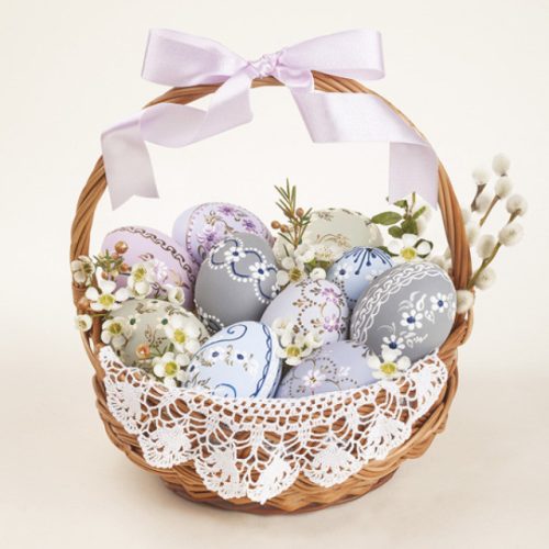 Húsvét Basket with Lace szalvéta 20 db-os 33x33 cm