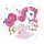 Unikornis Pink Heart szalvéta 20 db-os 33x33 cm