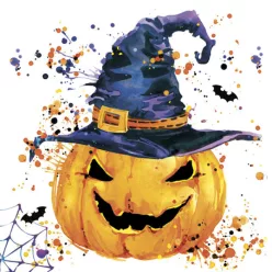 Halloween Creepy Pumpkin szalvéta 20 db-os 33x33 cm