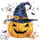 Halloween Creepy Pumpkin szalvéta 20 db-os 33x33 cm