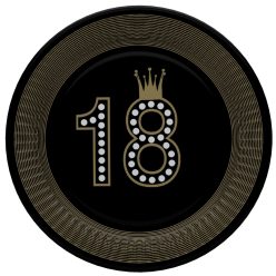   Happy Birthday 18 Hollywood Style papírtányér 8 db-os 22,7 cm