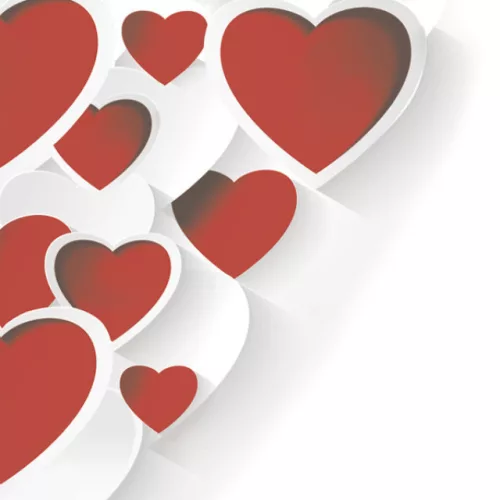 Szerelem 3D Hearts szalvéta 20 db-os 33x33 cm