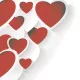 Szerelem 3D Hearts szalvéta 20 db-os 33x33 cm