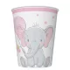 Baby elefánt Pink Balloon papír pohár 8 db-os 250 ml