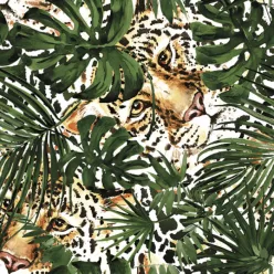 Leopárd Green Monsteras szalvéta 20 db-os 33x33 cm