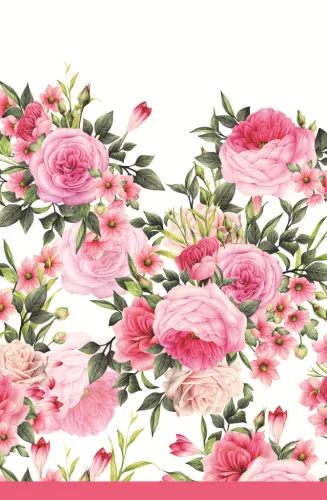 Rózsa Twigs with Leaves papír asztalterítő 120x180 cm