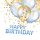Happy Birthday Gold & Blue Balloons szalvéta 20 db-os 33x33 cm