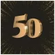 Happy Birthday 50 3D Black szalvéta 20 db-os 33x33 cm