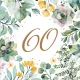 Happy Birthday 60 Floral Frame szalvéta 20 db-os 33x33 cm