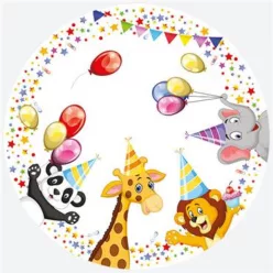 Happy Birthday Star papírtányér 8 db-os 18 cm