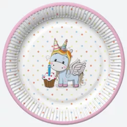 Unikornis Sweet papírtányér 8 db-os 22,7 cm