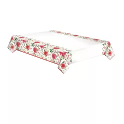 Karácsonyi Poinsettia papír asztalterítő 120x180 cm