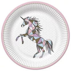 Unikornis Graphic Wild papírtányér 8 db-os 18 cm