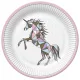 Unikornis Graphic Wild papírtányér 8 db-os 18 cm