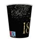 Happy Birthday 18 Golden Champagne papír pohár 8 db-os 250 ml