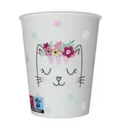 Cicás Flowers Wreath papír pohár 8 db-os 250 ml