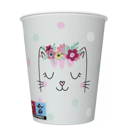 Cicás Flowers Wreath papír pohár 8 db-os 250 ml