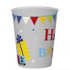   Happy Birthday Gifts and Garlands papír pohár 8 db-os 250 ml