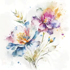 Virág Watercolour Pastel szalvéta 20 db-os 33x33 cm