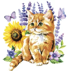 Cicás Watercolour Kitten szalvéta 20 db-os 33x33 cm