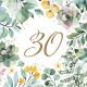 Happy Birthday 30 Floral Frame szalvéta 20 db-os 33x33 cm