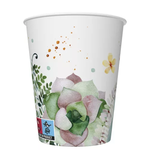 Virág Floral Frame papír pohár 8 db-os 250 ml