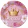 Hercegnő Crown papírtányér 8 db-os 22,7 cm