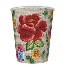 Hímzés Embroidery Folk papír pohár 8 db-os 250 ml
