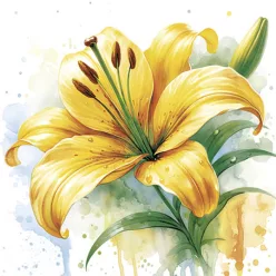 Virág Yellow Lily szalvéta 20 db-os 33x33 cm
