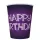 Happy Birthday Neon Cake papír pohár 8 db-os 250 ml