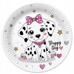 Állatos Charming Puppy papírtányér 8 db-os 18 cm