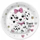 Állatos Charming Puppy papírtányér 8 db-os 22,7 cm